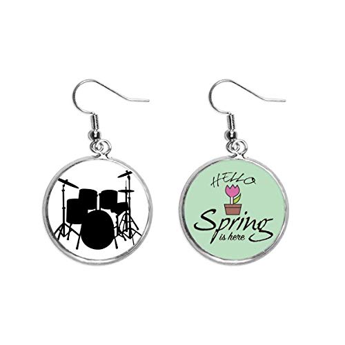 Pendientes de batería Song Music ligeros para orejas sensibles