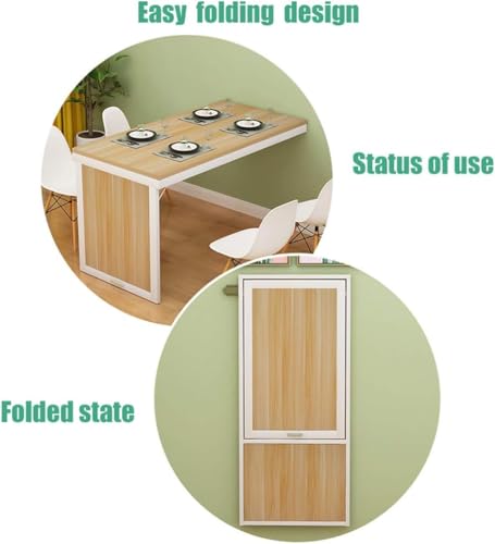 Bureau d'ordinateur multifonction mural rabattable pour coin repas ou studio