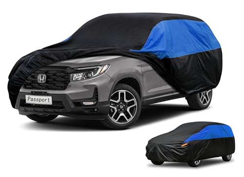 Image of GUNHYI Car Cover Custom Fit Passport Waterproof All Weather, Lightweight Full Exterior Cover for Automobiles Outdoor Sun UV Rain Dust Snow Wind Protection.