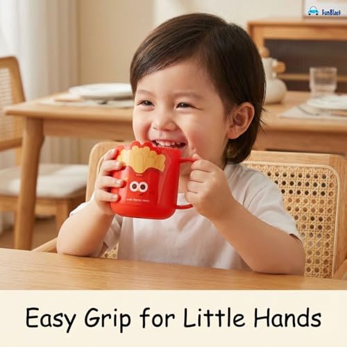 Image of FunBlast Milk Mug for Kids - 350 Ml; Unbreakable Mug for Kids, Milk Mugs for Kids Unbreakable - Milk Drinking Cup for Kids (GoodFrenchFries)