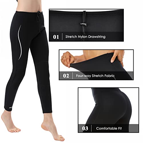 Chaqueta de neopreno para mujer 3mm y pantalones 2mm, manga larga, para natación, surfing, buceo y snorkel, talla M miniatura 6