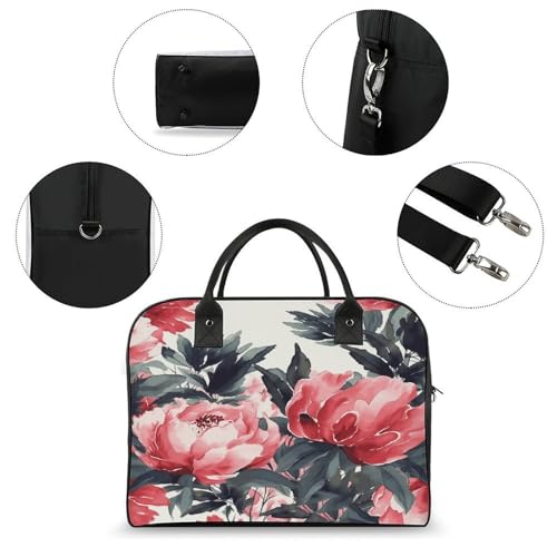 Bolso Tote Peonies Spring con correa ajustable miniatura 6