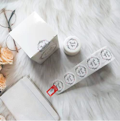 Choninc Floral Modern Rustic Farmhouse Thank You Adhesive Label Stickers 1.5 Inch Round Stickers 500 Pieces Per Roll #TOP4