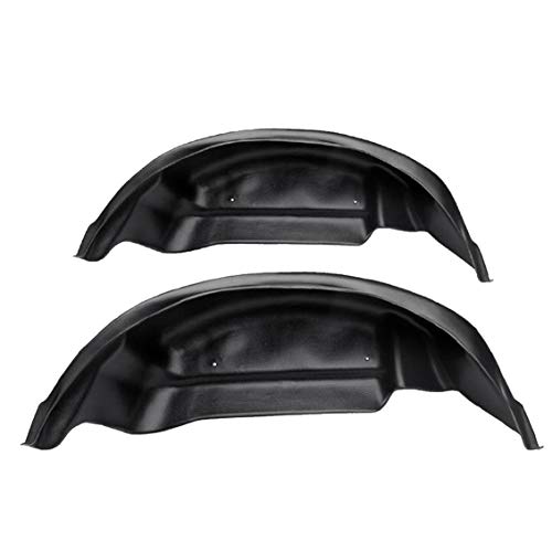 ECOTRIC Rear Inner Fender Compatible with 2015-2020 Ford F-150 King Ranch, Lariat, Limited, Platinum, SSV, XL, XLT Wheel Well Guards Mud Guard Flaps Plastic(ABS) Black
