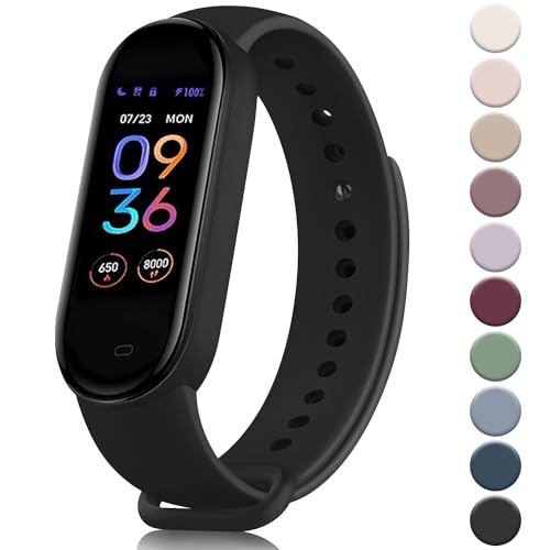Meliya Bands for Amazfit Band 5 Replacement Strap Women Men, Soft Silicone Sport Strap Wristband...