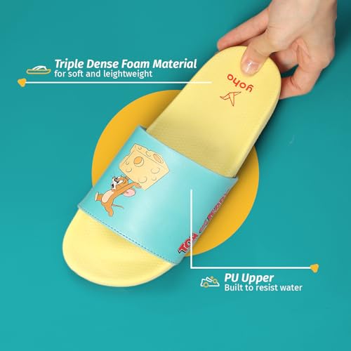 Image of YOHO Sliders for Women | Comfortable and Lightweight Slides | WB Cartoon & Comic Characters: Tom & Jerry, Big Bang Theory, Friends, Games of thrones and Wonder Woman Footwear for Girls
