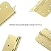 goldenwarm Pack of 3 4in Door Hinges Brushed Brass Gold Door Hinges Butt Hinges with Square & Round Corners, Interior Door Hardware