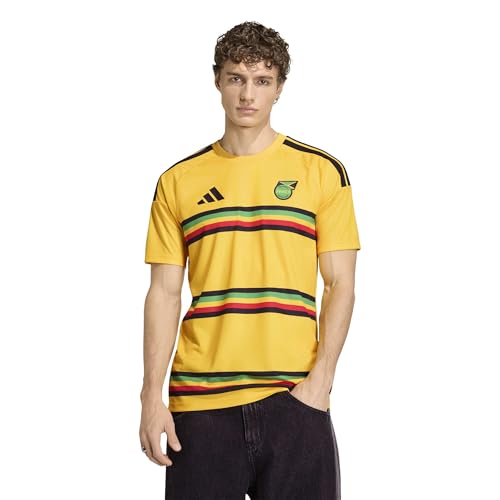 adidas Mens Jamaica 26 Fan Jersey Bold Gold Small