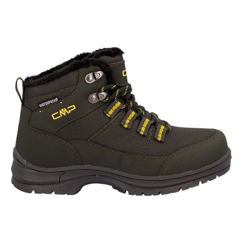 CMP Kids Annuuk Snow Boot WP, Botas para Nieve Unisex niños, Verde Dorado Militar, 30 EU
