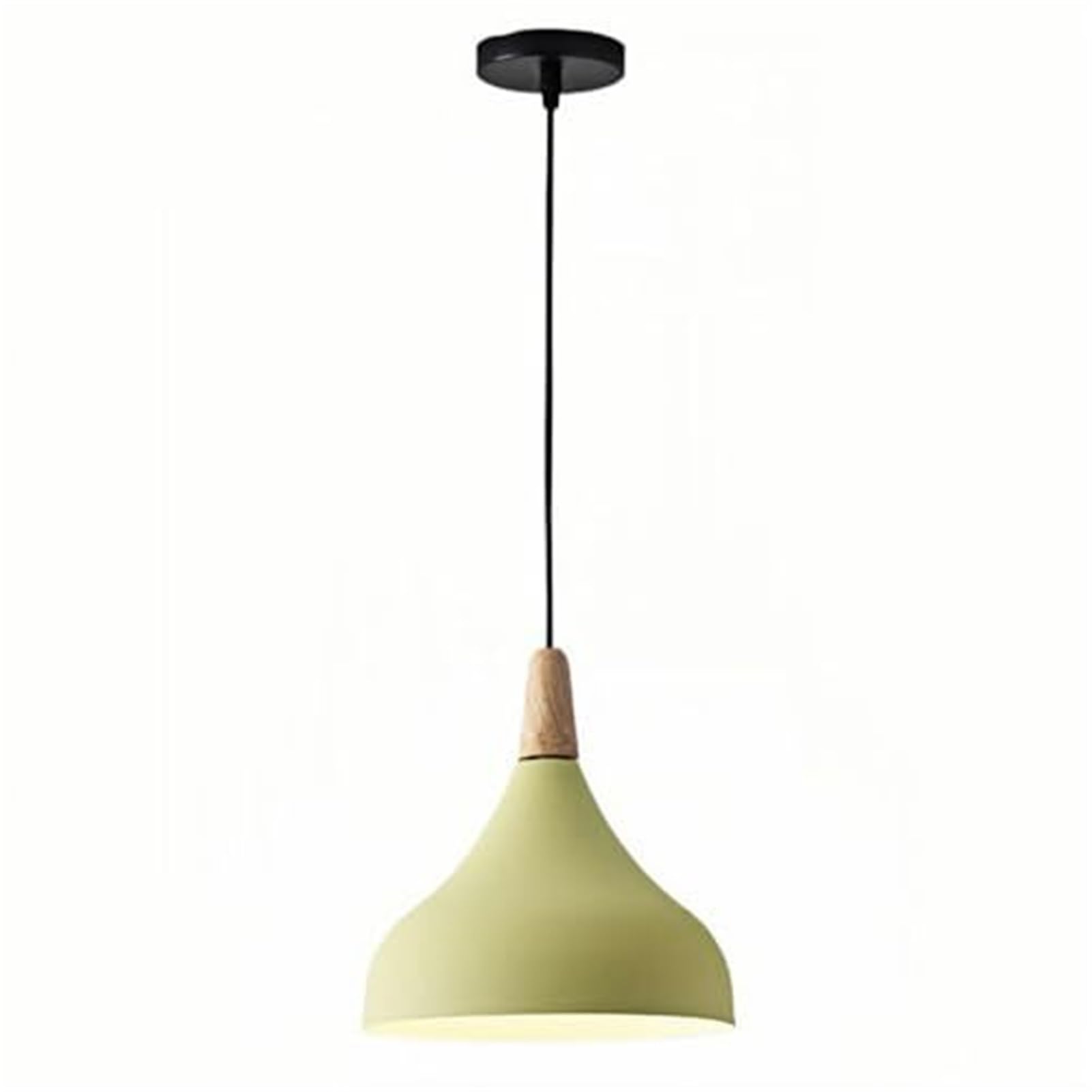 KBUUKYYXouy Nordic One Head Macaron E26 Pendant Lamp Chandelier Hanging Lighting Ceiling Fixture for Kitchen Dining Room Living Art(Yellow)
