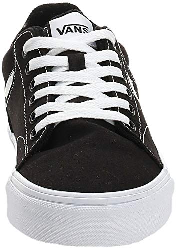 Vans Vans Women's Seldan Shoe, Black Canvas Black White, 8.5 M US