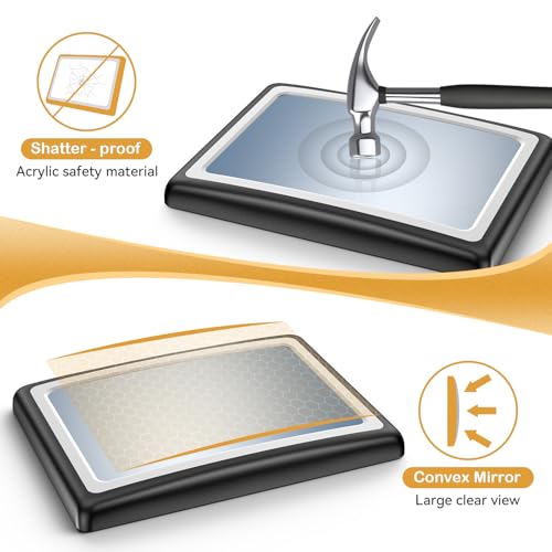 Image of Baby Car Mirror with Light - Remote Control, 360 Adjustable, Shatter Resistant Car Seat Mirror - Clear Night Vision, Easy Installation for Rear Facing Infants