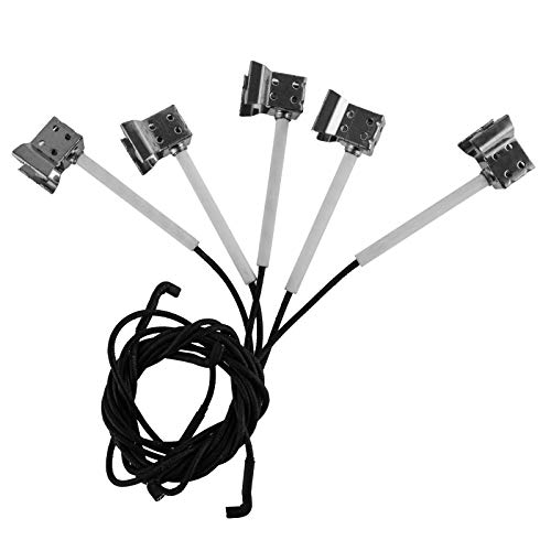 Image of Replacement Parts Kit for Nexgrill 720-0925, 720-0882A, 720-0896, 5-Pack Heat Plates Flame Tamers Burner Tubes and Ignitors Replacement for Nexgrill Gas Grills 720-0896C,720-0925