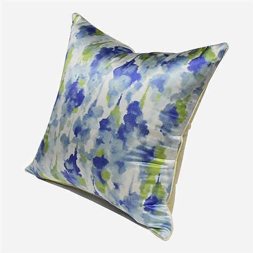 Taie d'oreiller bleu housse de coussin lit doux chambre hôtel modèle - 5