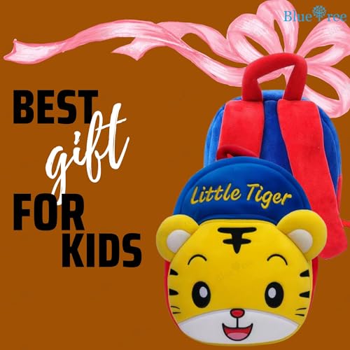 Image of blue tree Cute Kids Backpack Toddler Bag Plush Animal Cartoon Mini Travel Bag for Baby Girl Boy 1-6 Years, Ideal for Gifting for Kids