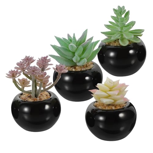 ANDRESLADe Suculentas Artificiales En Maceta Decoración De Plantas Falsas Miniatura para El Hogar Adorno De Suculentas para Interiores y Exteriores
