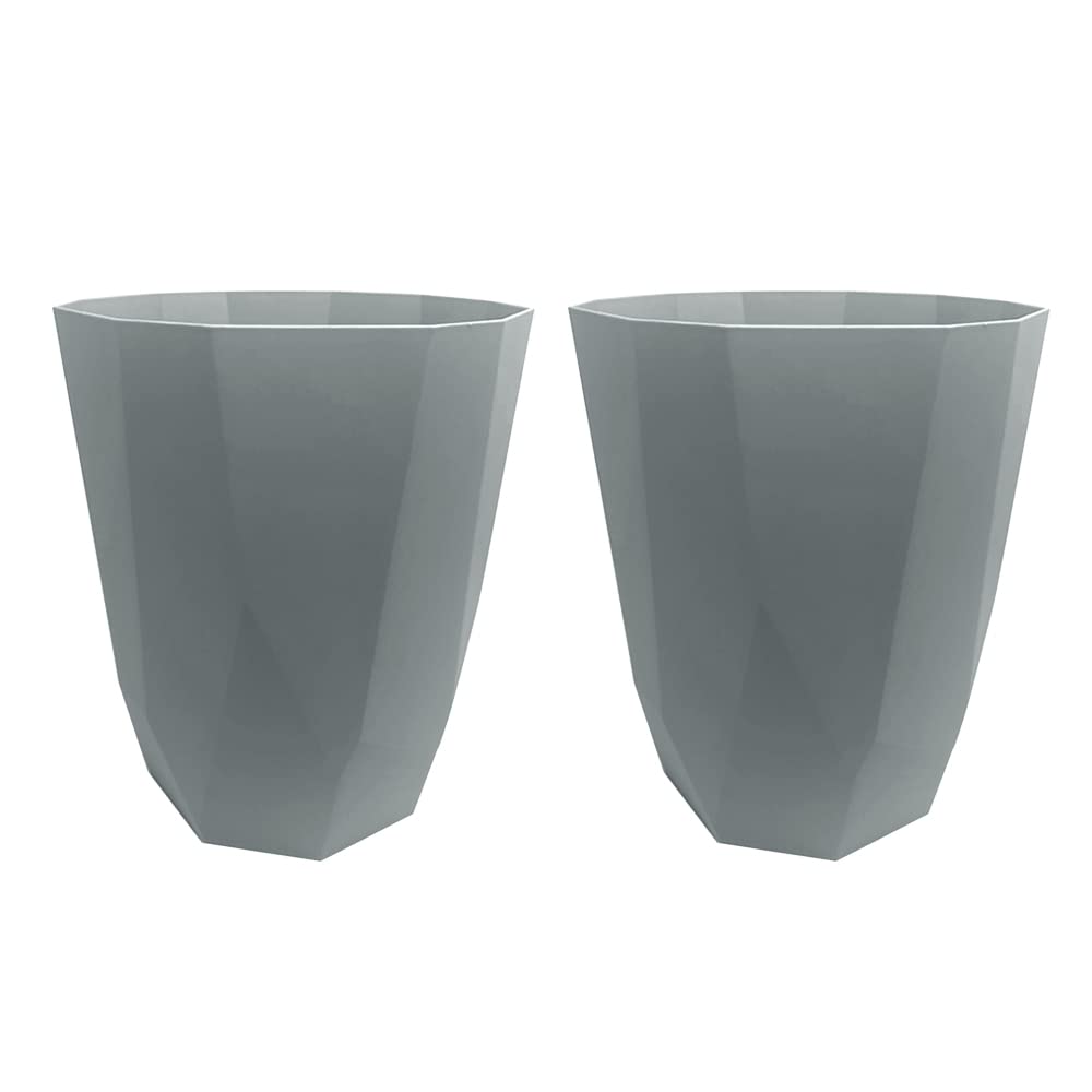 Set Of 2) - 8L Litre Waste Paper Bin Creative Plastic
