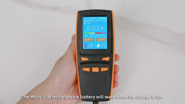 VISLONE Ozone Detector – O3 Air Quality Monitor With LCD Screen, 2000mAh Battery For Home, Office & Travel