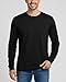 Real Essentials 4 Pack: Men's Cotton Long Sleeve Crew Neck T-Shirt - Soft Work Casual Jersey Tees- Set 4, XL
