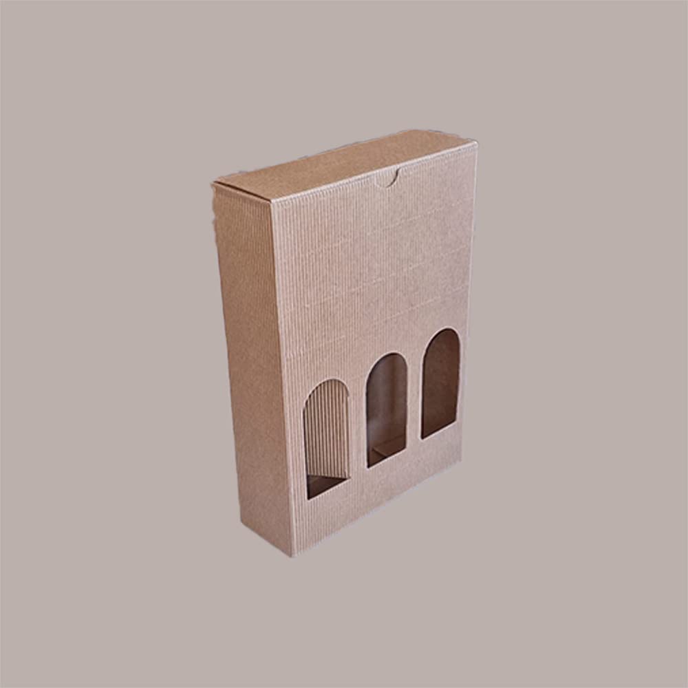 LUCGEL Srl - Caja Para 2 Botellas De Vino, Aceite De 750 Ml, De Papel Ondulado Negro, 180 X 90 X 380 Mm