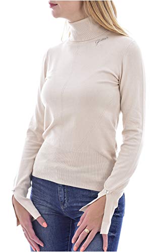GUESS W0BR1RZ2NQ0 Mujer jersey de cuello alto de punto fino elástico