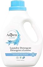 AspenClean Natural Laundry Detergent Unscented - 100% Natural, Organic,Cruelty-Free, Biodegradable - Safe for Babies, Pets & Kids - EWG Certified (ingle Unit)