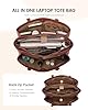LOVEVOOK Laptop Tote Bag for Women, PU Leather Work Tote Bag with 3 Compartments, Waterproof Computer Bag for Office Travel #2