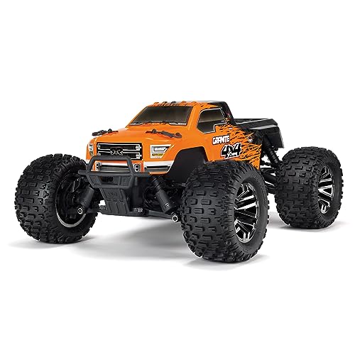 ARRMA Granite 4x4 3S BLX Brushless 4WD RC Monster Truck RTR (LiPo Battery Required) with 2.4GHz Radio | 1:10 Scale (Orange/Black)