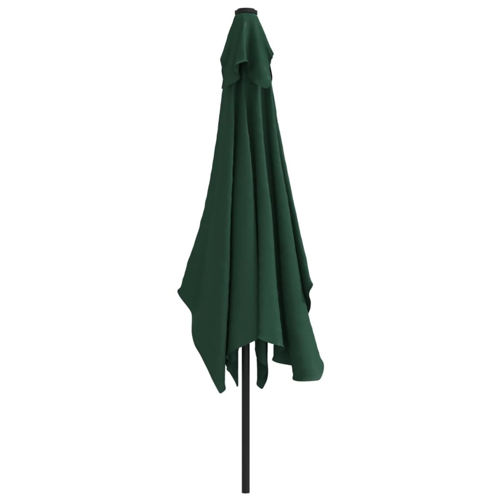 Sonnenschirm Balkonsonnenschirm Kurbelschirm Kippbarer Gartenschirm mit 6 Stahlstreben UV Schutz Strandschirm für Balkon Terrasse 200 x 300 cm Grün Rechteckig Garten Möbel