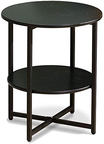 LQ - Mesa auxiliar moderna y ligera para muebles de metal, bandeja de café, compartimento abierto, clásico, único, a la moda, mesa de café de madera y acero (color: #4) (#5)