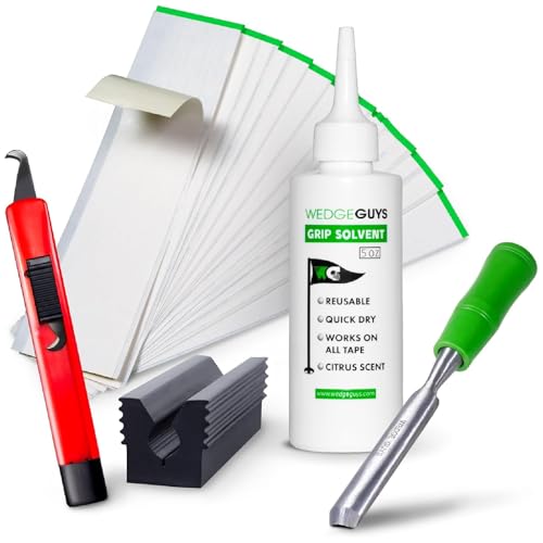 Wedge Guys Griffwechsel-Set für Golfschläger Herren Premium Grip Kit - Inkl. Griffband-Entferner, 15 Streifen, 150 ml, Klinge & Klemme - Profi Golf Zubehör