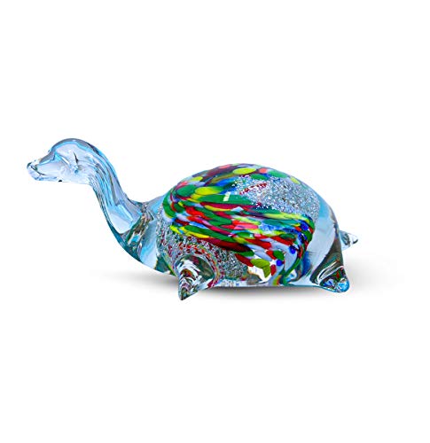 Gocce di Murano Figura animal de cristal de Murano elaboración artesanal cristal soplado tortuga multicolor Cover