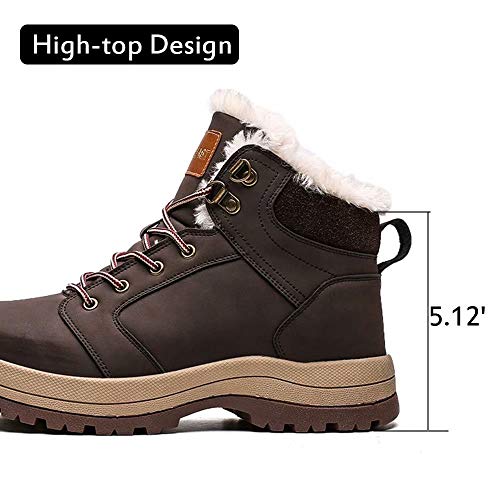 visionreast Men Womens Winter Snow Boots Insulated Outdoor Hiking Shoes Fur Lined Warm Boots4