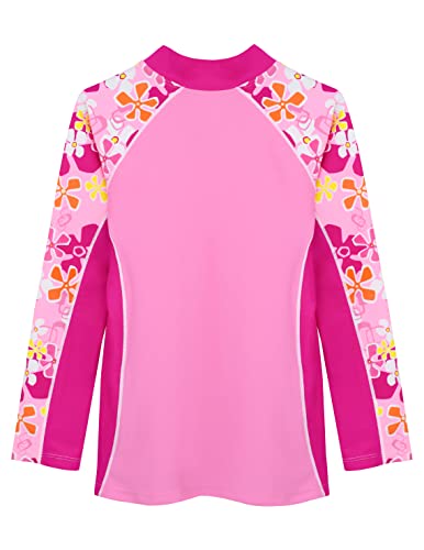 Tuga Girls Shoreline L/S Rash Guard (UPF 50+), Fresia, 6/7 yrs - Thumbnail 2