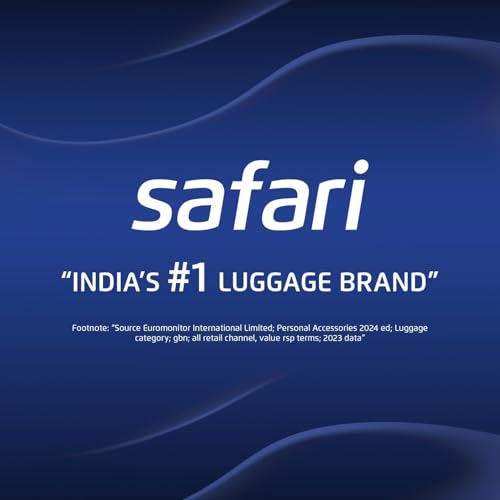 Image of Safari 8 Wheels, Anti-Theft Zipper (Check-in) Polycarbonate Trolley Spinner Luggage Large (Oculus 77CM Green)