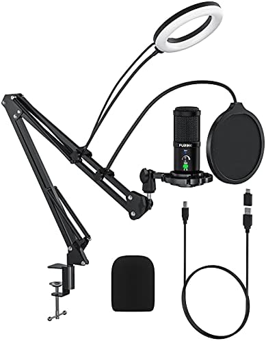 USB Streaming Microphone with Ring Gentle for PC, FURINE Gaming Mic with Increase Arm, 192kHz/24bit Skilled USB C/A Condenser Mic for Podcast Recording on YouTube, Twitch or Zoom USB Streaming Microphone with Ring Gentle for PC, FURINE Gaming Mic with Increase Arm, 192kHz/24bit Skilled USB C/A Condenser Mic for Podcast Recording on YouTube, Twitch or Zoom