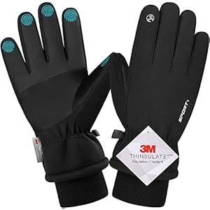 Guanti Invernali, Guanti da Ciclismo Invernali per Uomo Donna, Guanti Moto Caldi Touch Screen Antivento Gloves Guanti Lavoro Antiscivolo per Trekking Sci Guida Corsa Sportivi Pesca