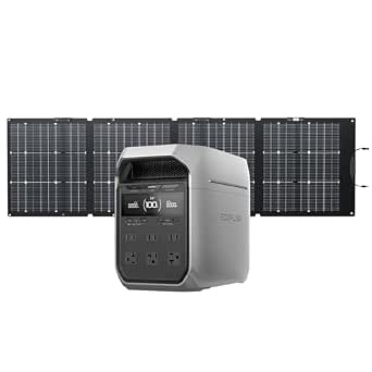 EF ECOFLOW Solar Generator DELTA 3 Plus with 220W Bifacial Solar Panel