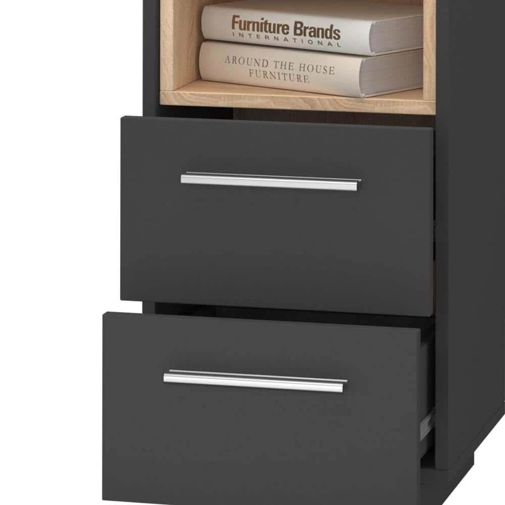Vicco Table de Chevet Beatrice Anthracite