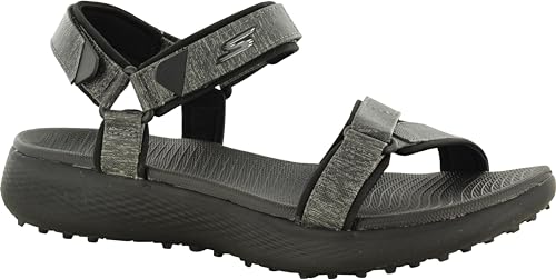 Skechers Womens 600 Spikeless Golf Sandals Shoe, Black, 8 B (M)3