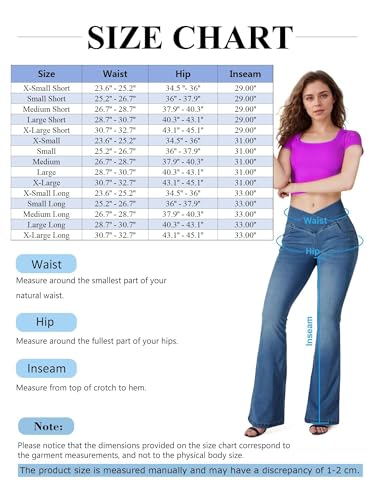 BlueRose Flare Jean Leggings for Women,Bell Bottom Jeans for Women Knit Crossover High Waisted Bootcut Jean4