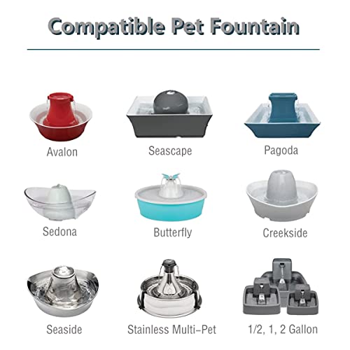 Qjin Pet Fountain Filter, Replacement Foam Filters Compatible With Petsafe Drinkwell Pet Water Fountains Filters, 8 Pack #TOP2