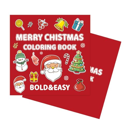 Libro da colorare di Natale per,Libro da colorare di Natale per adulti | Libro di educazione precoce - Libro di attività di pittura per oltre 4 anni, libro da colorare dei cartoni animati