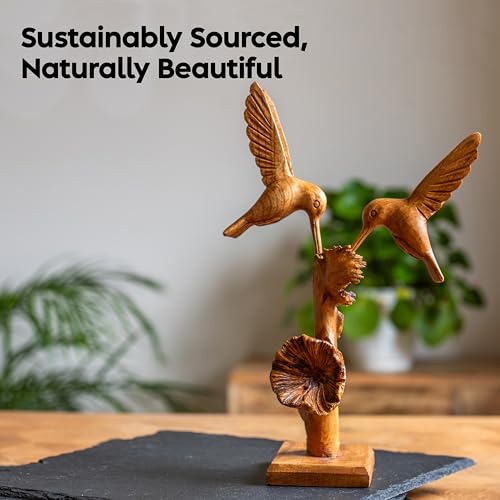 Estatua decorativa de colibrí artesanal miniatura 5