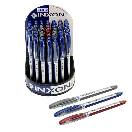Image of DOMS INXON BALLPOINT PENS | LV INK TECHNOLOGY | 50 PCS - 38 BLUE, 8 BLACK, 4 RED.