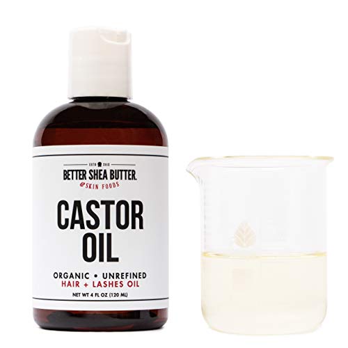 Organic Castor Oil - Cold Pressed, 100% Pure, Hexane-free - Stimulate Growth for Eyelashes, Eyebrows - //coolthings.us