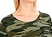 FV RELAY Women's Summer Casual Short Sleeve Camo Print Dresses Stretch Swing Dress for Work (M,Army Green)