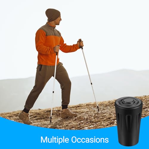 6 STK Gummipuffer Nordic Walking Stöcke Gummipuffer für Wanderstöcke Gummipuffer, rutschfeste 11mm Gummifüße für Wandermasten Ersatz, Wandern Zubehör für Protektoren Wanderstock Schutz Asphaltpads