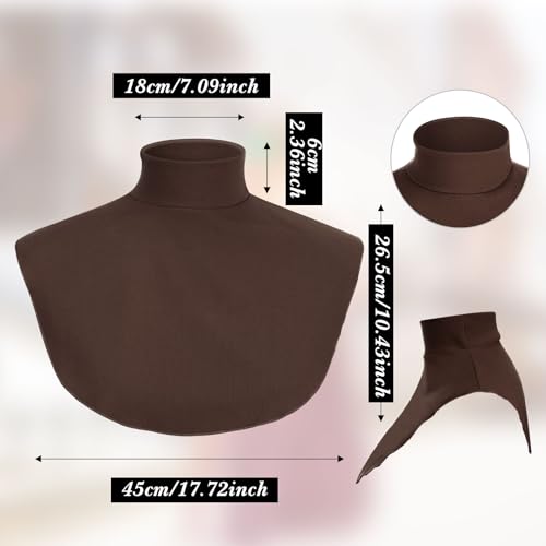 Image of Cutecrop Turtleneck Dickey Extra Large Fake Collar Detachable Dickey Collar Half Mock Turtleneck for Men Women