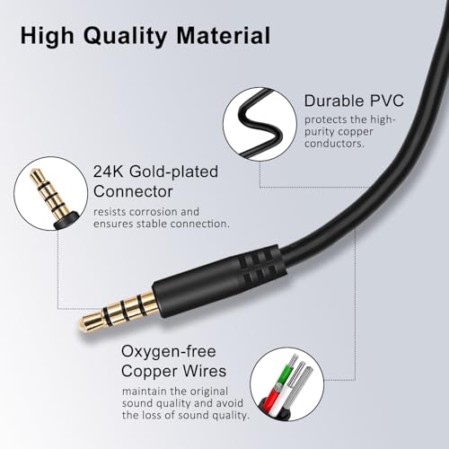 Cable Extensor de Auriculares 3.5mm TRRS Macho a Hembra 1.5m miniatura 3